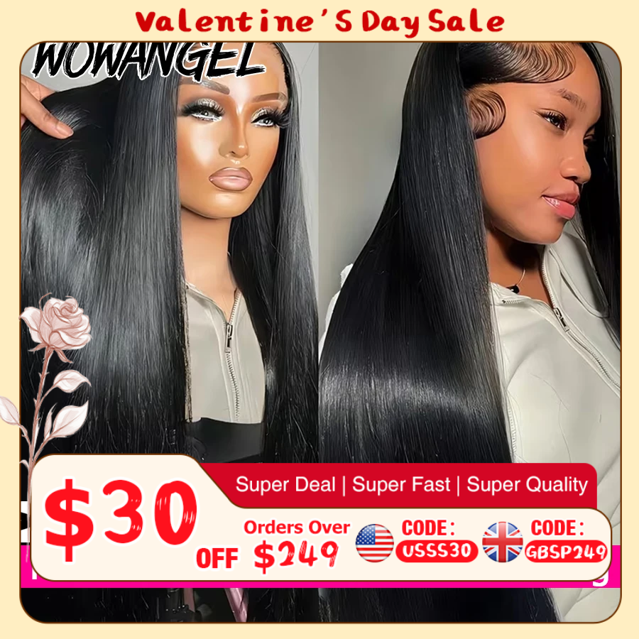 Lace Front Wig - WowAngel Peruki Bez Kleju Proste 13x6