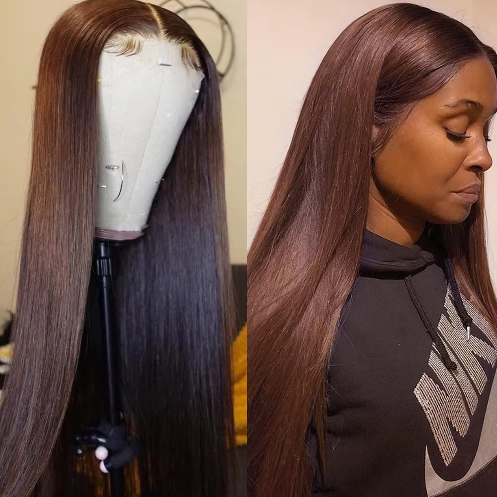 Lace Front Wig - Peruki z prostych włosów naturalnych w