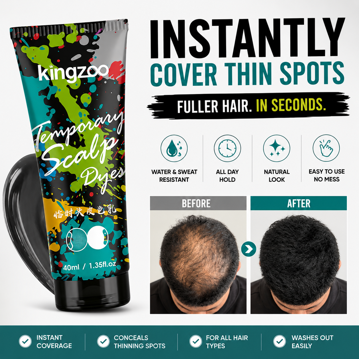 Hair Care Lotion - Ginzo Krem do Włosów Kryjący Nieczystości