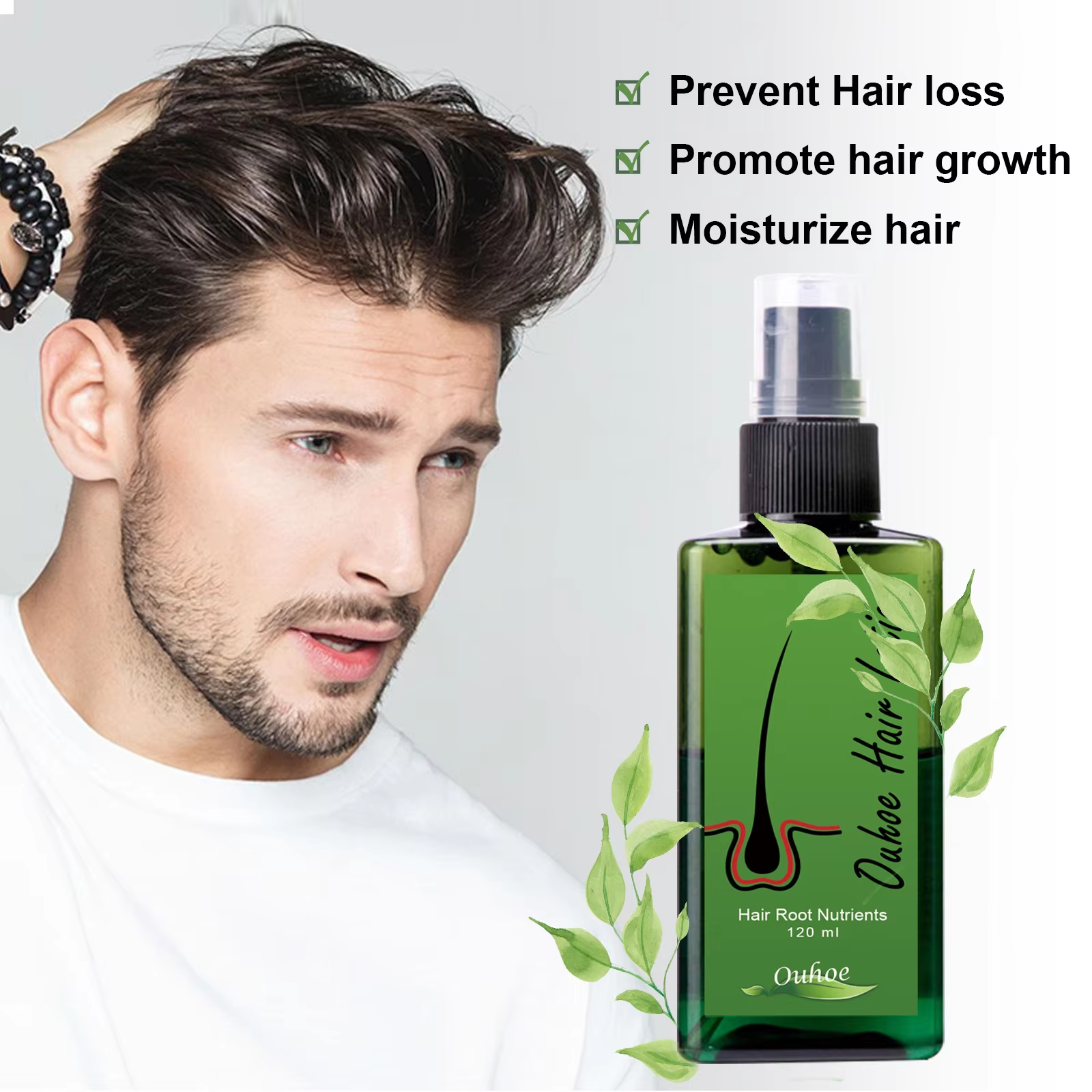 Hair Care Essence - Spray na porost włosów dla mężczyzn,