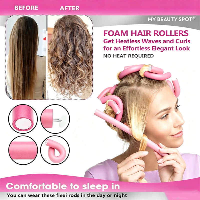 6 sztuk/opakowanie Nowe, powię – Hair Roller Set Flexi recenzja i cena