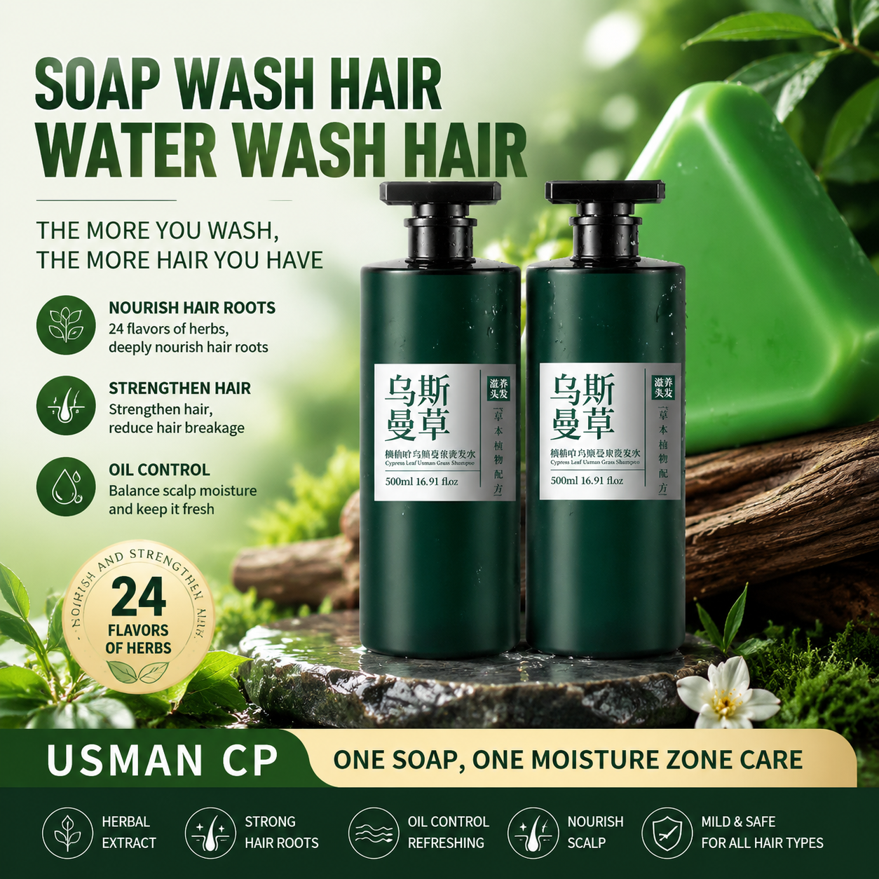 Szampon Usman, szampon z liśćm – Hair Care Dandruff recenzja i cena